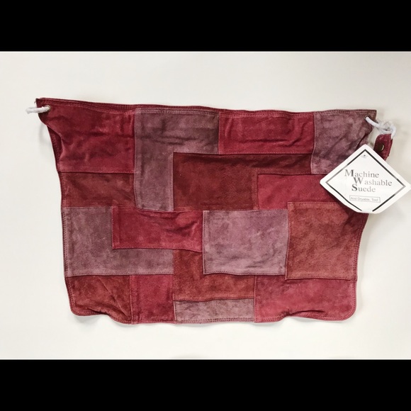 Patchwork Suede Leather Shoulder Bag - Picture 2 of 3